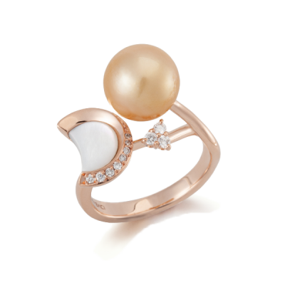 달과 식스펜스 14K 18K 9.5mm 진주 반지